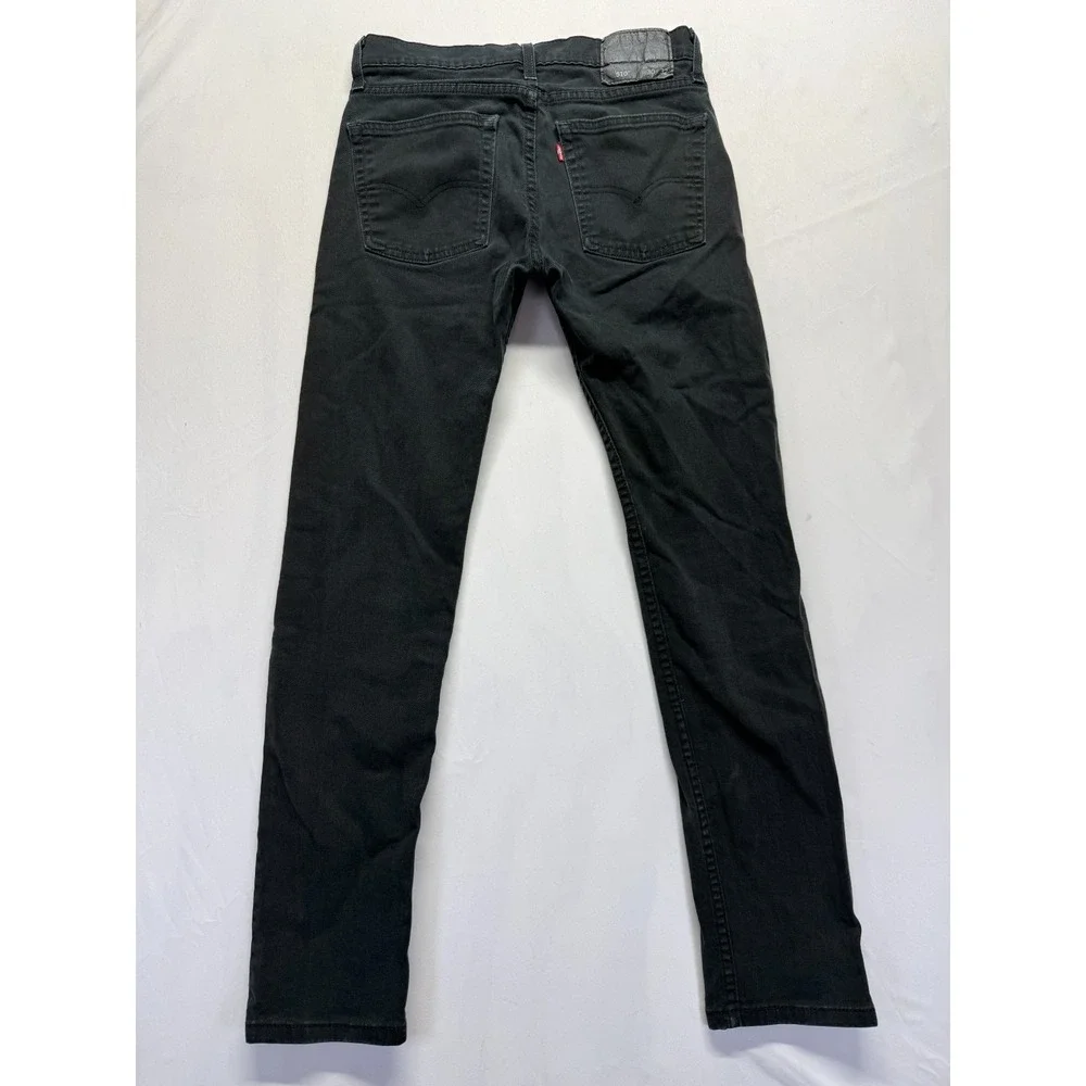 Levi's‎ 510 Jeans Mens 30x32 Black Dark Wash Denim Cotton Mid Rise Skinny Leg